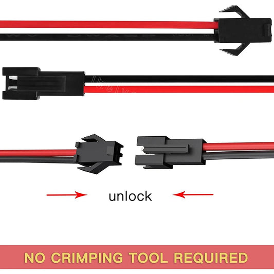 10 Pairs 2/3/4/5pin SM JST 10cm Cable Female/Male Connectors for Led Strip RGB 5050 3528 WS2801 APA02 WS2815 WS2813