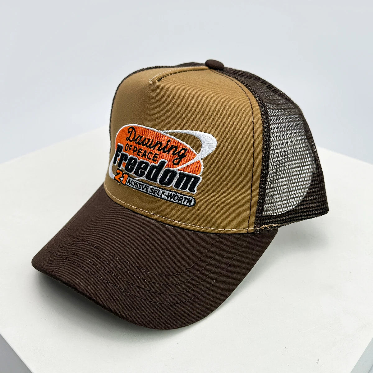 New Unisex PATCH Letter Embroidery Baseball Hats Sunshade Hip Hop Breathable Color Block Trucker Caps Fashion Mesh Versatile ins