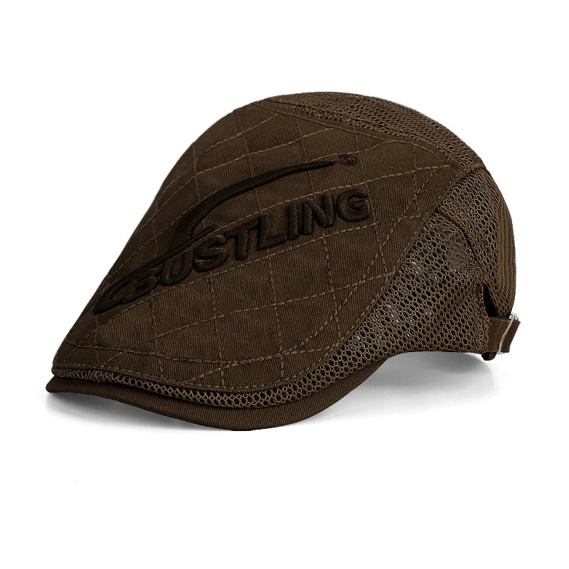 6169-New summer beanie hat for outdoor use, breathable, sun-protective and sun-shielding. British retro style baseball cap.