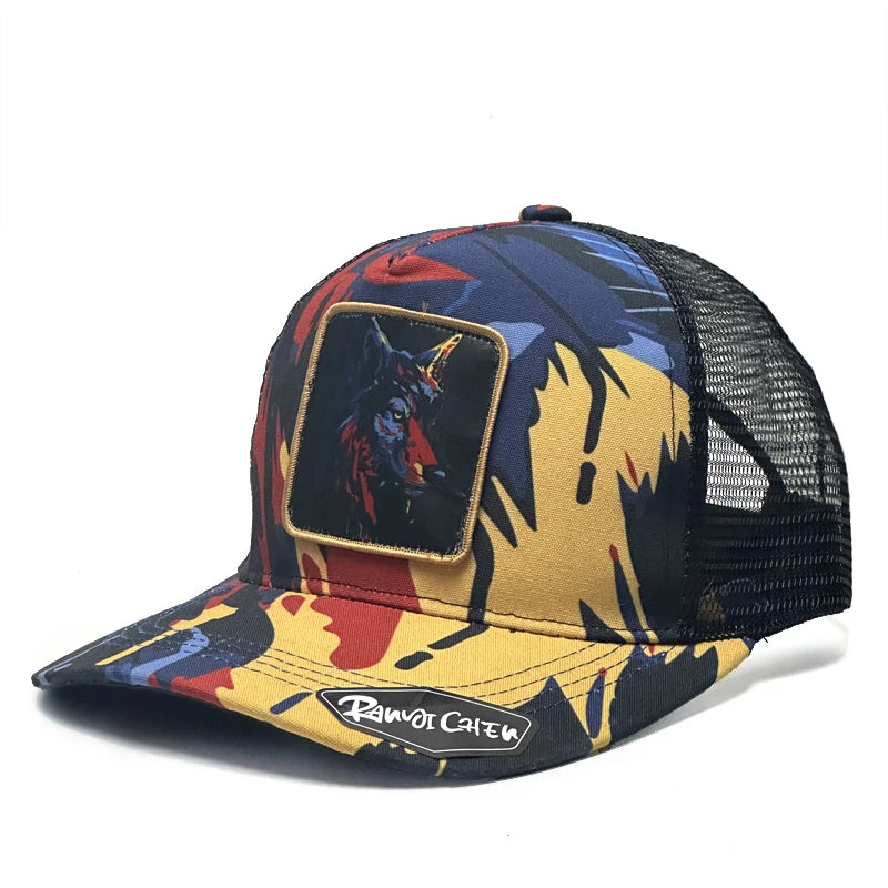 Luxury Designer Shark Wolf Bear Embroidered Baseball Cap Snapback Trucker Hats