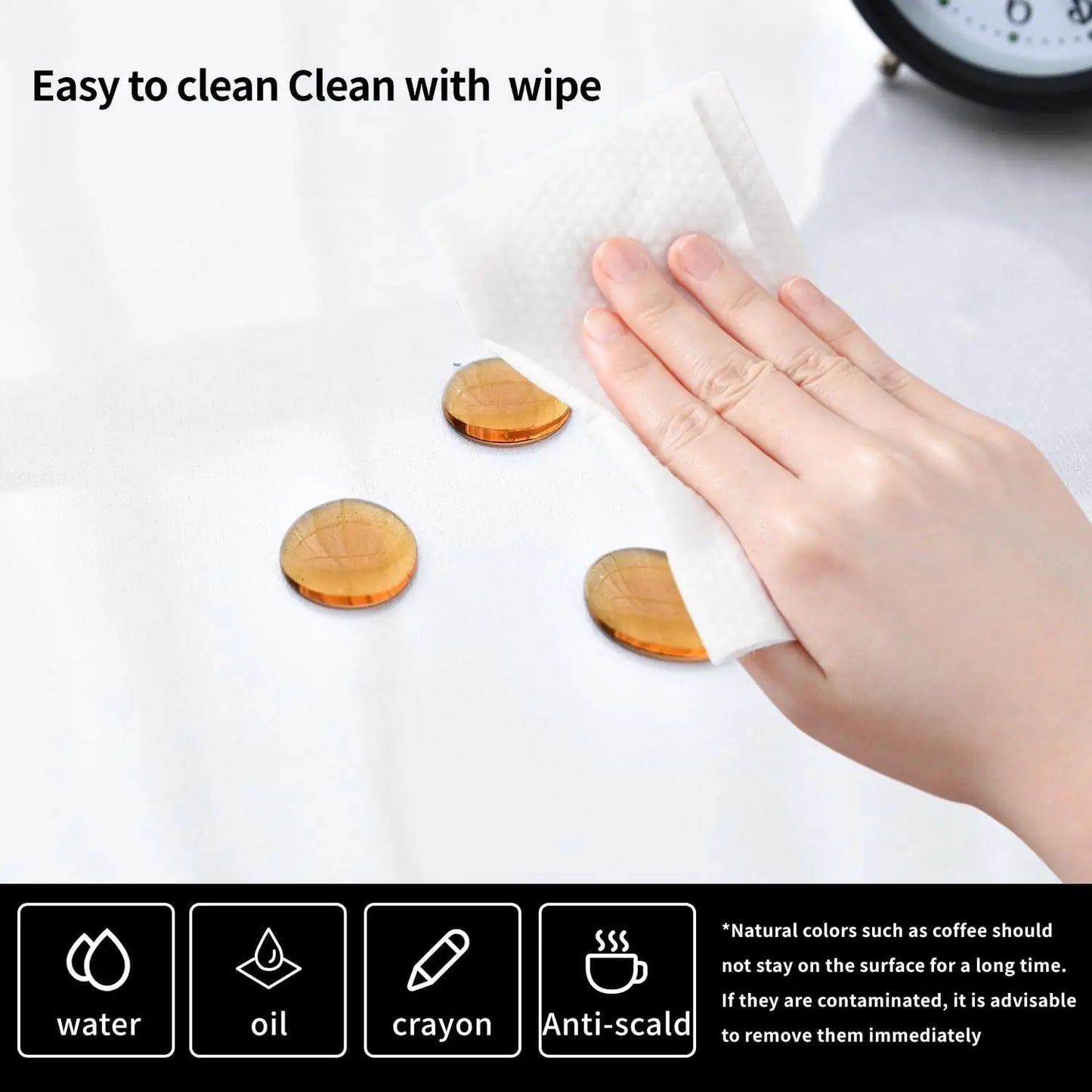 Clear Desk Mat, Non-Slip PVC Clear Desk Pad, Heat Resistant & Waterproof Writing Mat Desk Table Protector for Home and Office
