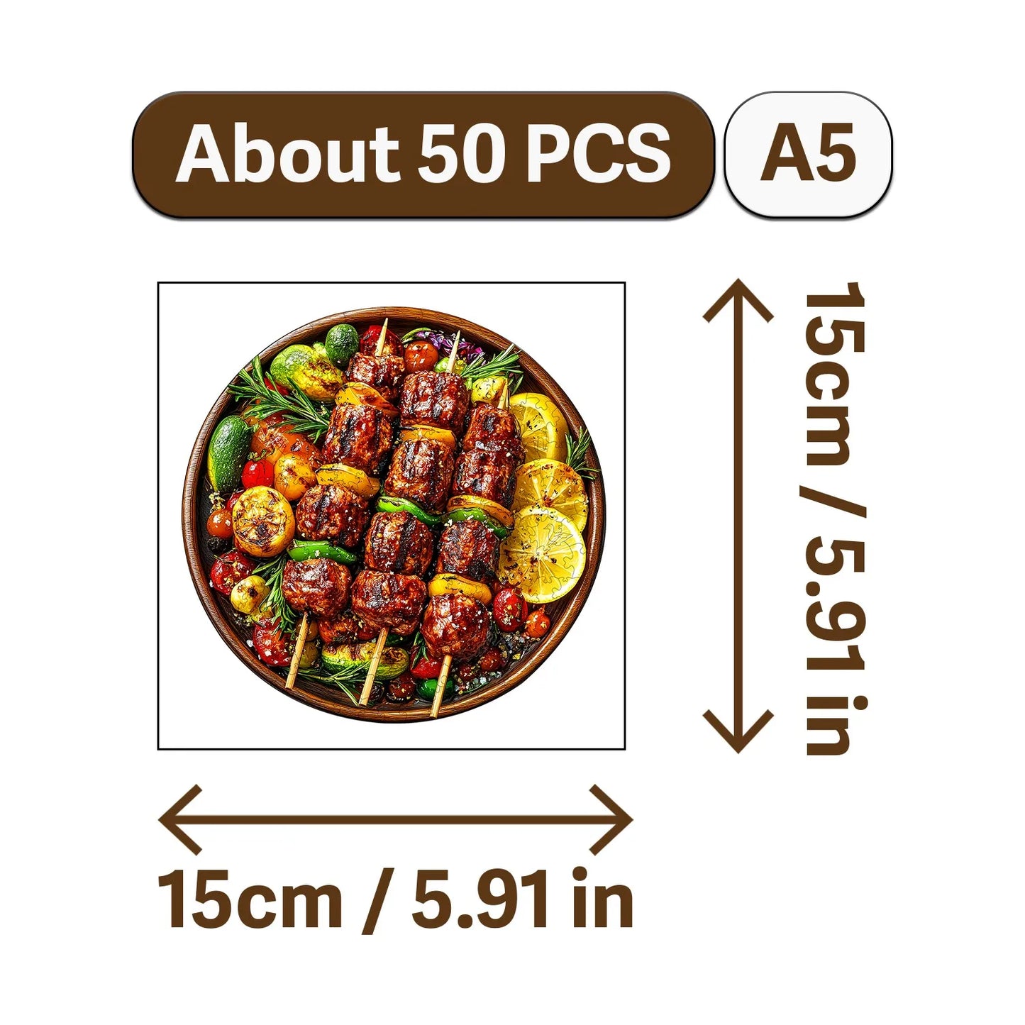 Gourmet Feast Theme Wooden Jigsaw Puzzle Wood Home Decor Painting Christmas and Halloween Gift Toy For Teen And Kid