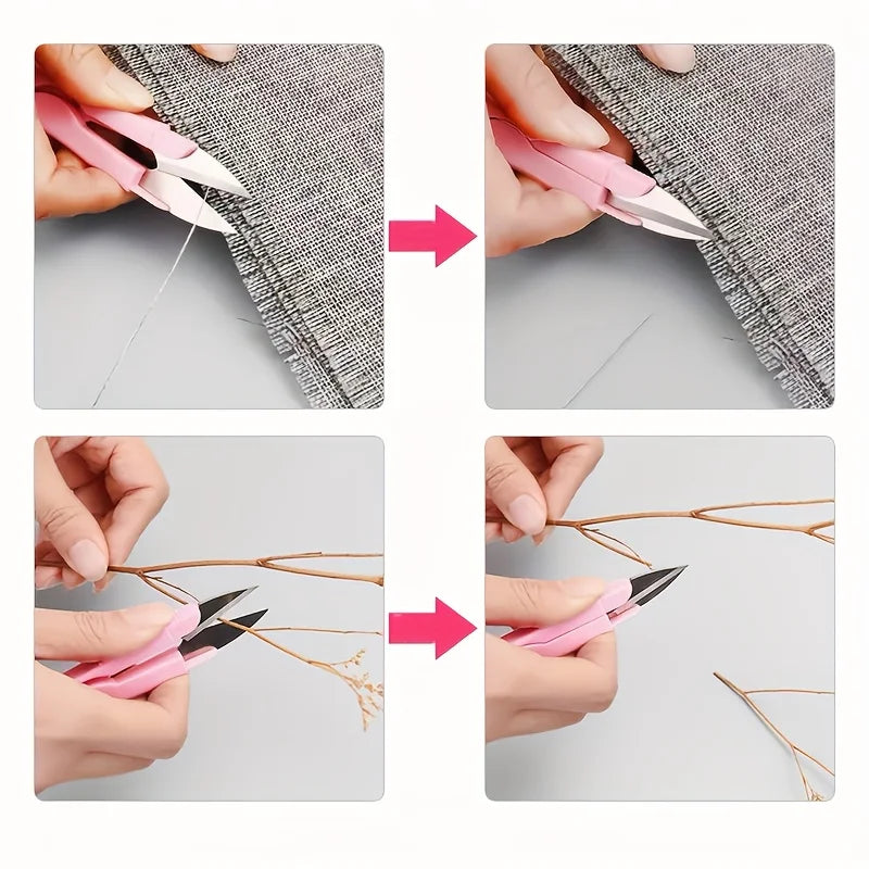 Portable Safe Sewing Scissors, Thread Cutting Scissors, Embroidery Cross Stitch U-shaped Scissors, Wondenful Gift
