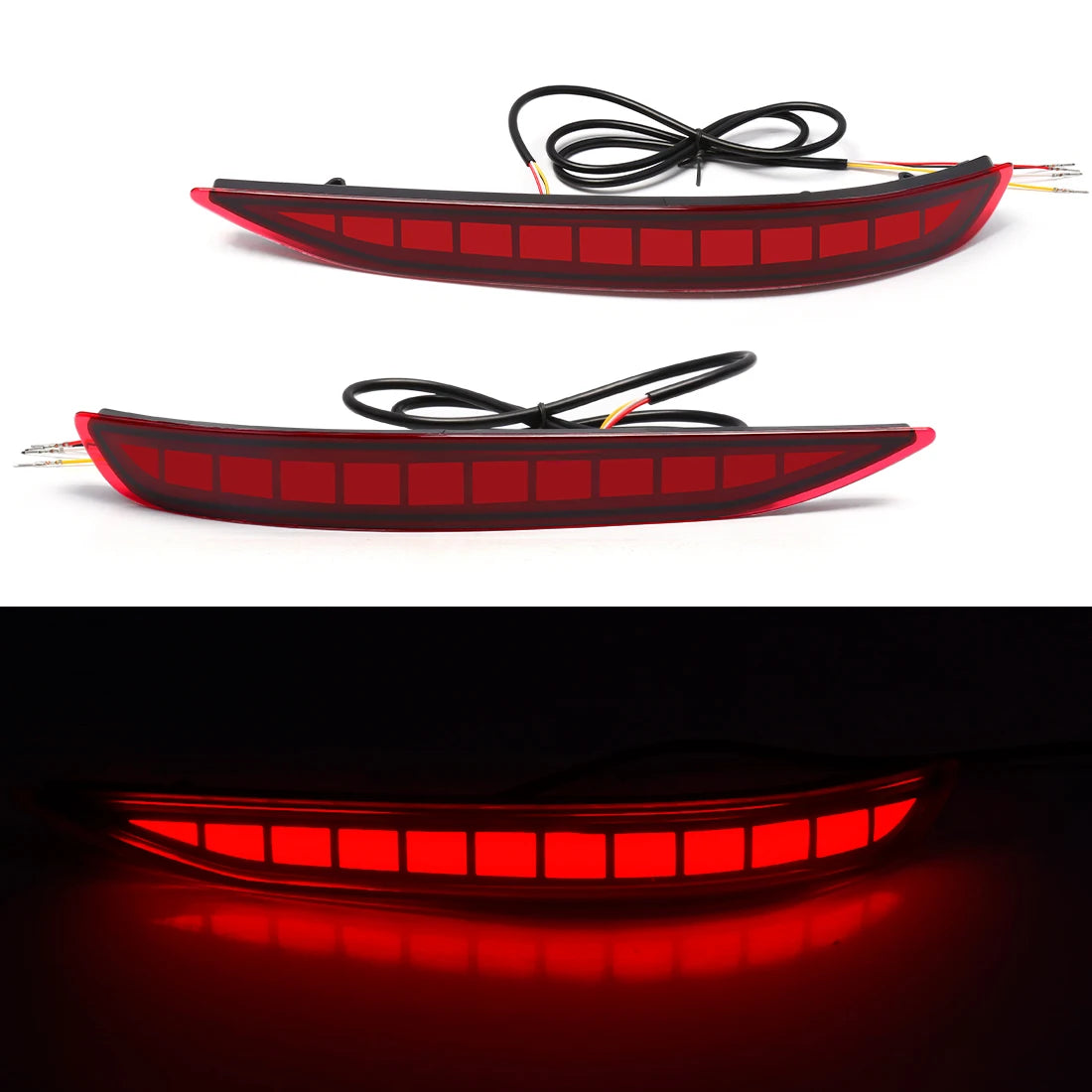 LED Rear Bumper Reflector Light For Chevrolet Equinox 2017 2018 2019 2020 2021 2022 Brake Warning Dynamic Turn Signal Lamp 12V