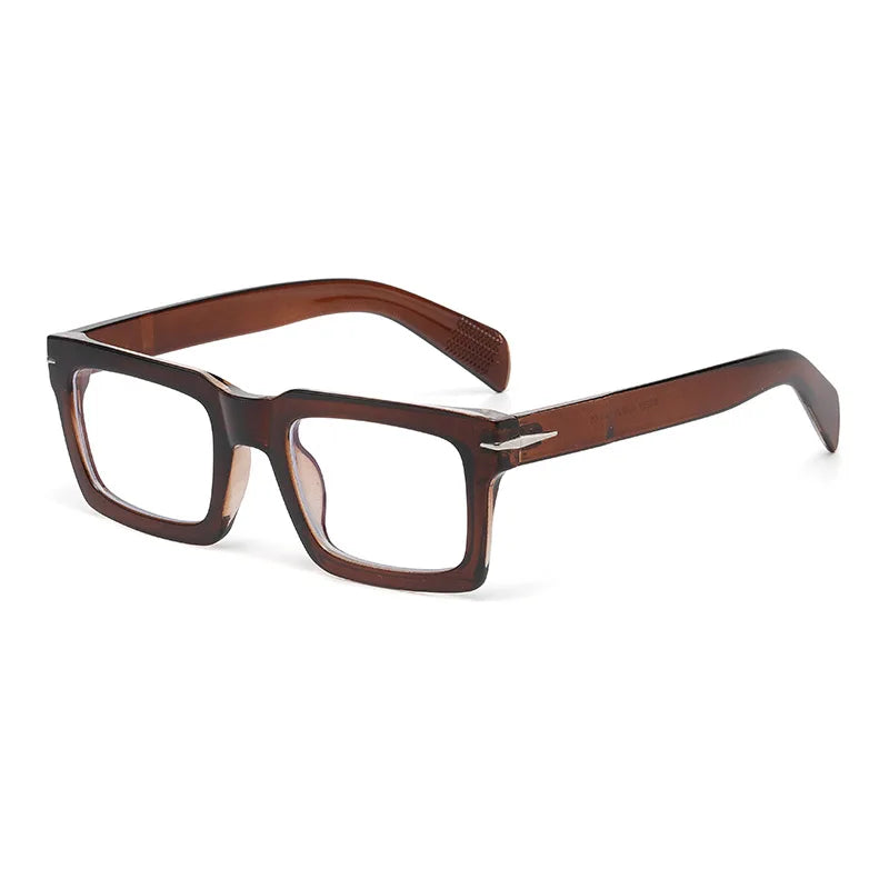 JNPCXI New Square Sunglasses Women Retro Rivets Shades UV400 Clear Lens Frame Sun Glasses