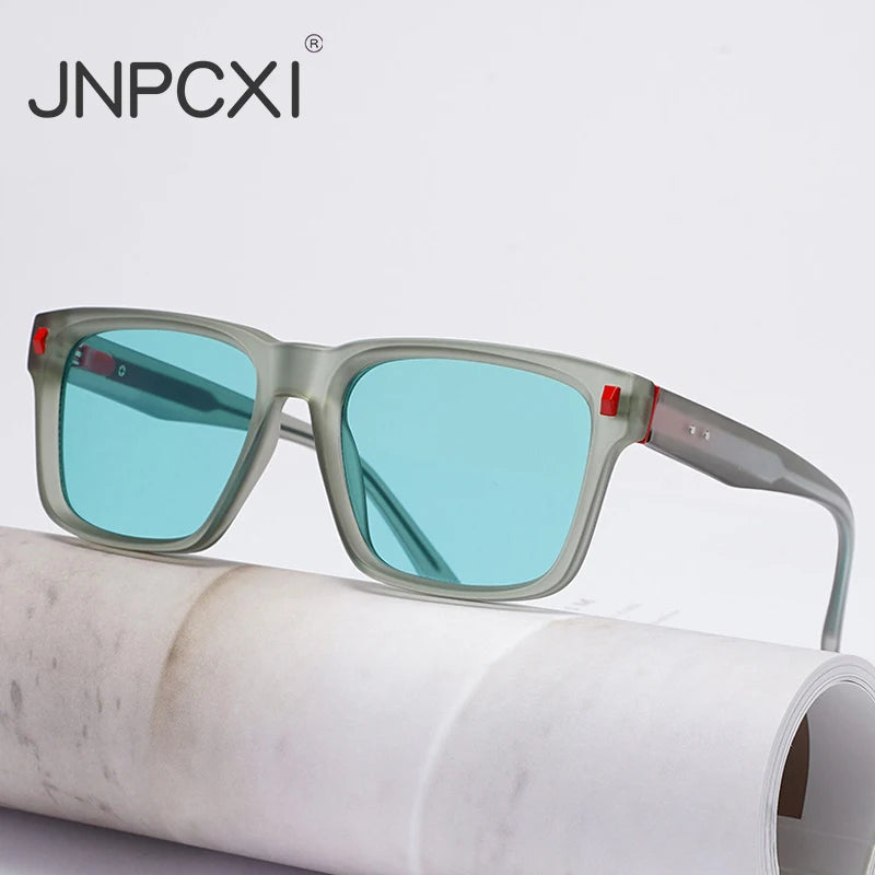 JNPCXI New Square Sunglasses Unisex Retro Style UV Protection Casual Sun Glasses for Men Women