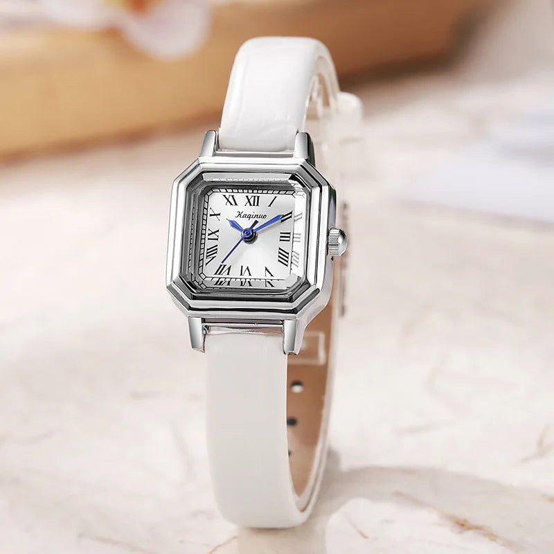 Top Brand Women's Gold Square Small Dial Quartz Watch Fashion Leather Strip Wristwatch Elegant Watches Gift Reloj Dropshipping