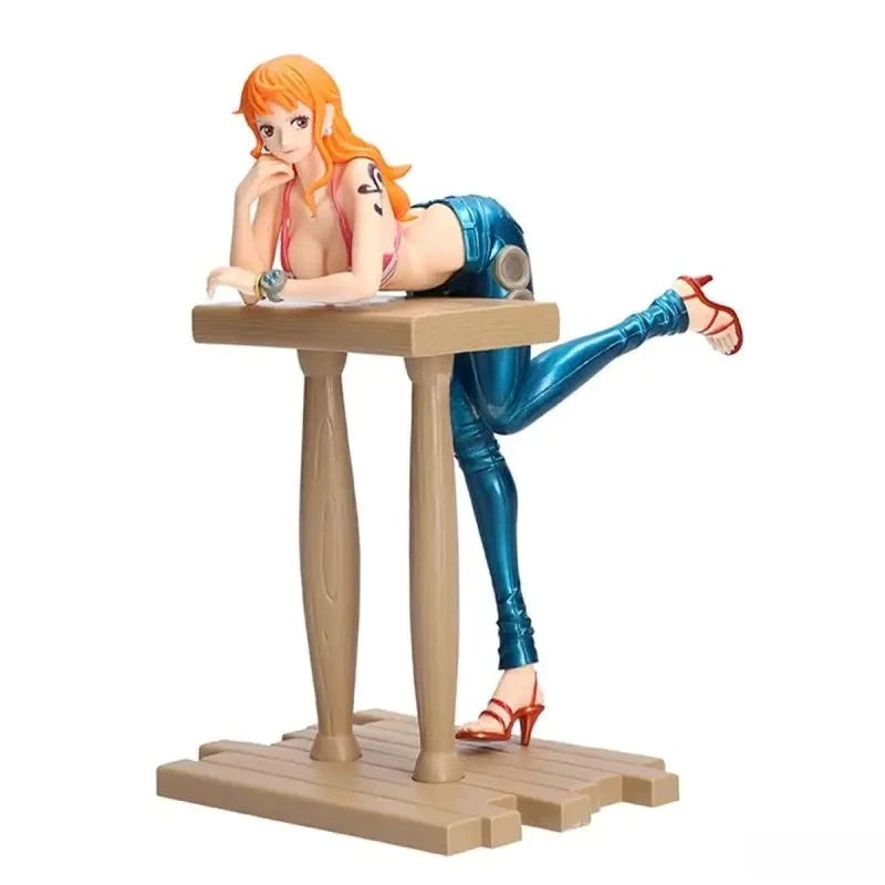 【IN STOCK】Original Banpresto Grandline Journey Special One Piece Nami Lying Pose 15cm Figure Collectible Model Toy Gift