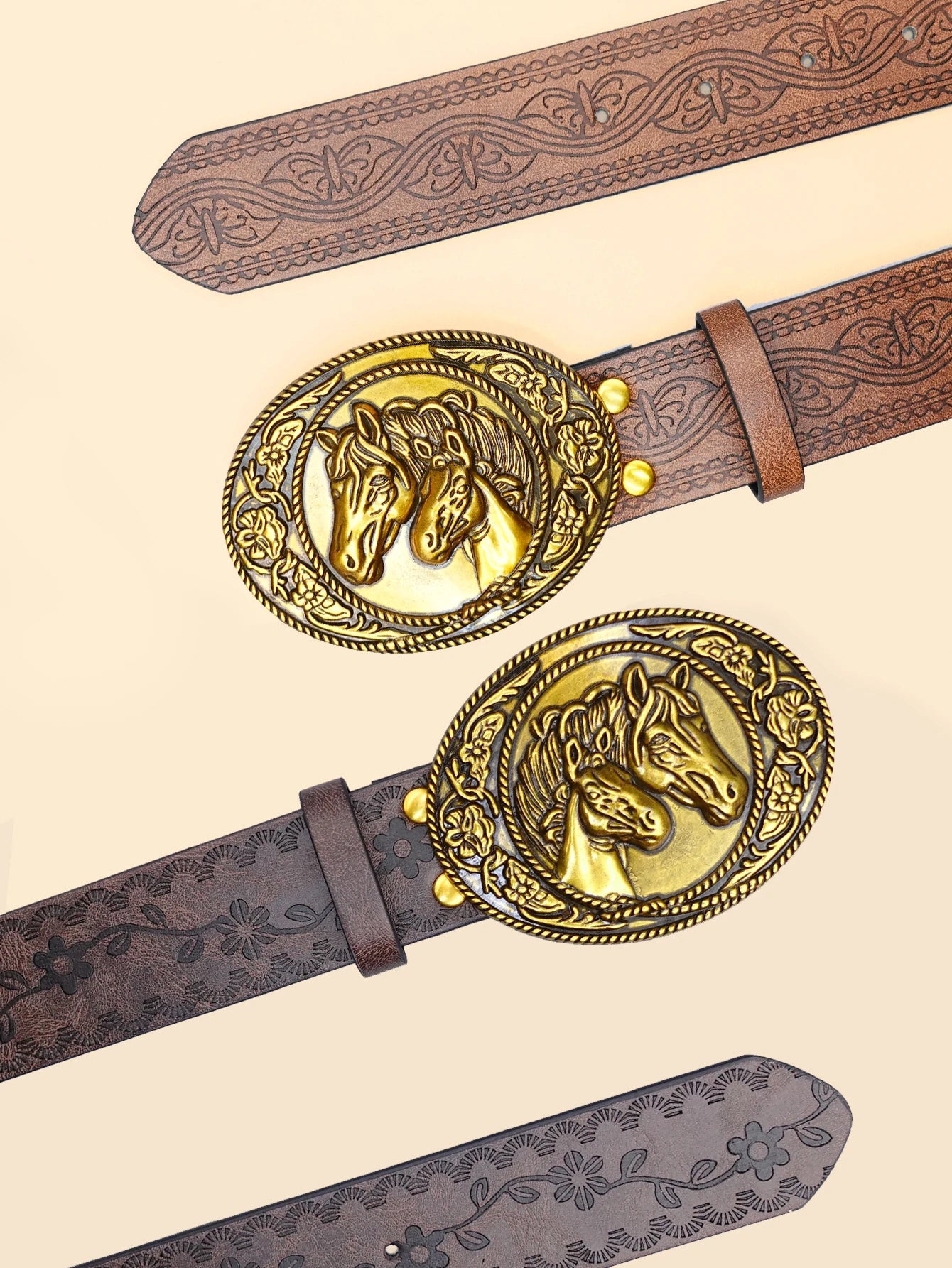 Western Denim Retro Belt, Fashionable Casual Women's Belt, Retro Printed Belt, Classic Decorative Belt, Daily Commuting College