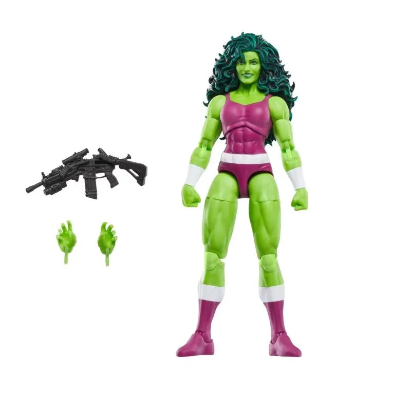 Original Hasbro Marvel Legends Series Retro Card Iron Man SHE Hulk Action Toy Figure