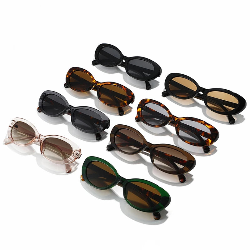 JNPCXI Small Oval Sunglasses for Women Vintage Design Sun glasses Shades Female Retro Punk Men Sunglass Outdoor Trendy Eyewear