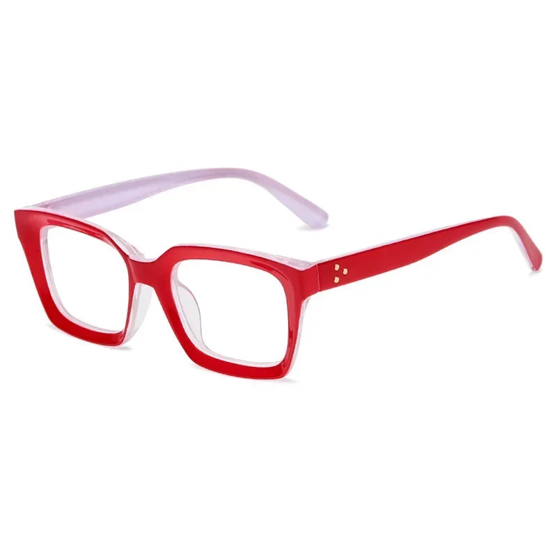 JNPCXI New 0~+ 3.5 Fashion Square Clear Glasses Women Anti-blue Eyeglasses Optical Computer Spectacles Reading Glasses