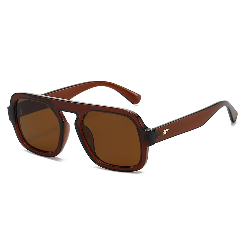 JNPCXI Ins Popular Fashion Square Sunglasses Women Retro Rivets Clear Gradient Shades UV400 Men Trending Sun Glasses