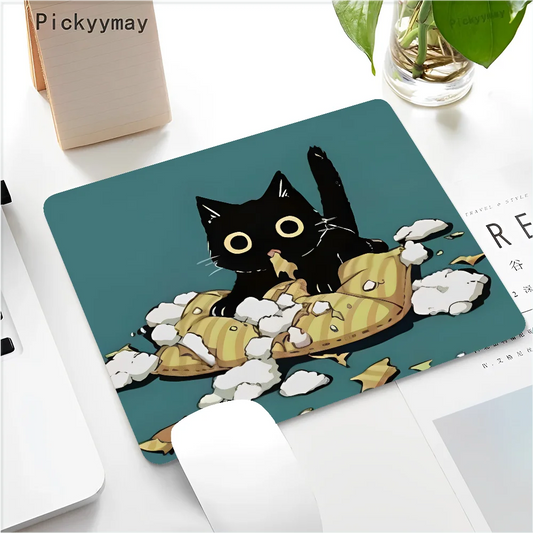 Funny Black Cat Mouse pad PC Desk Mat Table Big Mouse Pad PC Non-slip Rug z15