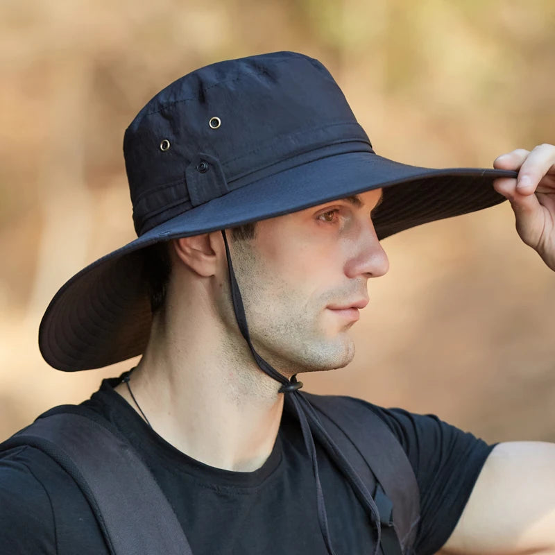 Xinbaoguan 100% Nylon 9206 European and American Summer Outdoor Sunshade Extra Large Eaf Fisherman Hat Men's Mountaineering Hat