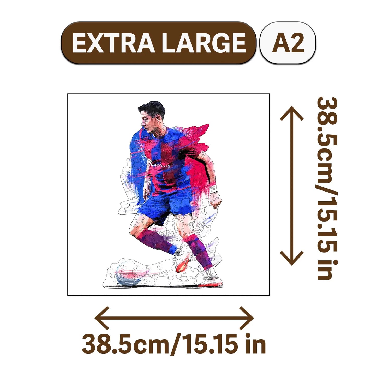 Football Genius Wooden Jigsaw Puzzle Wood Home Decor Painting Christmas and Halloween Gift Toy for Teen and Kid