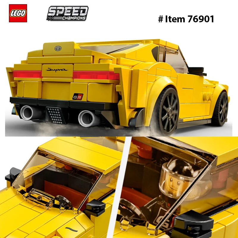 LEGO 76901Speed Champions Toyota GR Supra Collectible Sport Car Toy Building Set