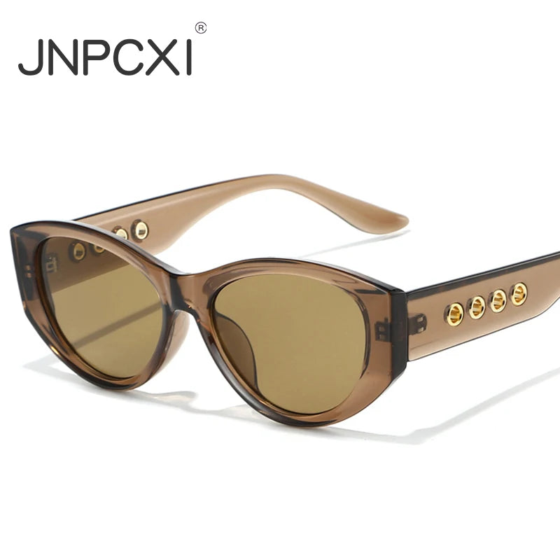 JNPCXI New Cat Eye Women Luxury Sunglasses Fashion UV400 Men Sun Glasses