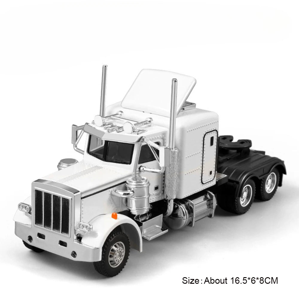 1:50 American Transport Vehicle Scania Container Truck Alloy Model Diecast Toy Doors Opened with Sound Light Cars Kid Toys Gifts