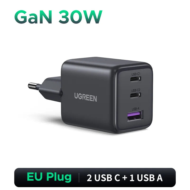 [EU Plug] 45W-20W GaN Charger PD3.0 PPS QC3.0 USB C Fast Charger iPhone Samsung