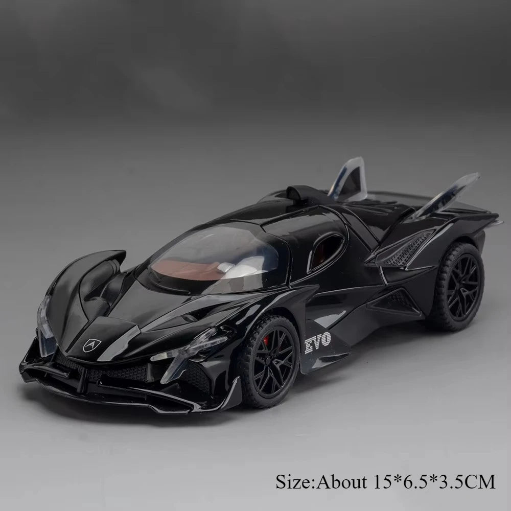 1:32 Apollo IE EVO Alloy Models Toy Diecast Car Doors Opened Rear Wheel Return Force Miniature Rubber Tires Cars Christmas Gifts