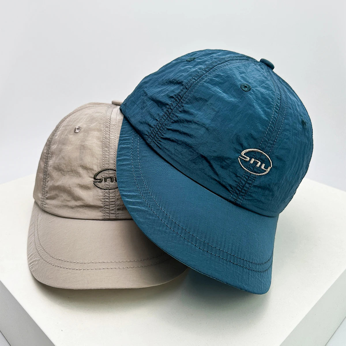 New Unisex Quick Drying Embroidered Letters Baseball Hats Breathable Simple Sunshade Wide Eave Peaked Caps Versatile Outdoor ins