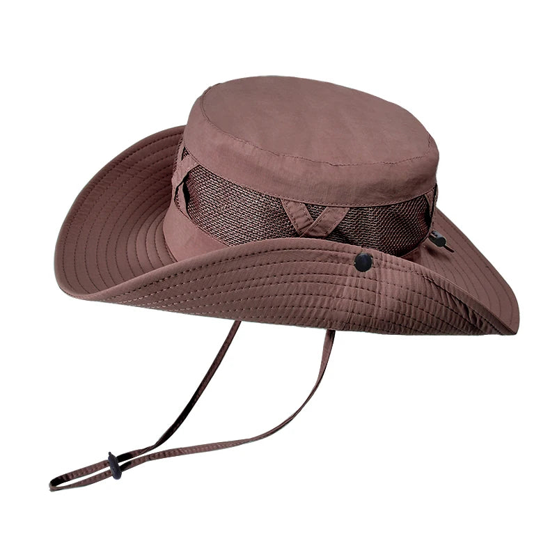 Xinbaoguan 100% Nylon 9245 Spring/Summer Big Eaves Breathable Sunshade Fisherman Hat Men's Sunscreen Sun Hat Fishing Hat