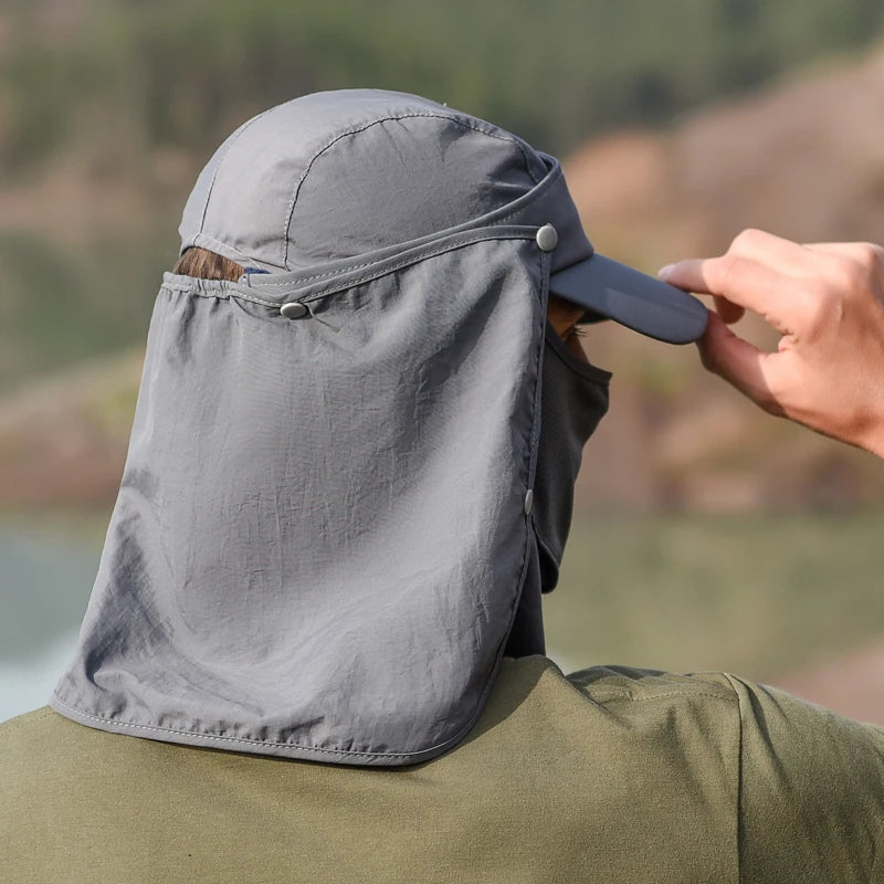 9071-Multifunctional sun hat summer speed dry outdoor fishing hat man sun hat baseball cap male cross-border