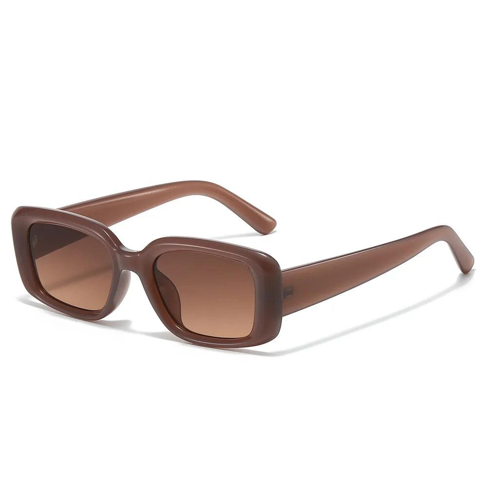 JNPCXI New Square Jelly Green Gray Color Sunglasses Women Fashion Gradient Shades UV400