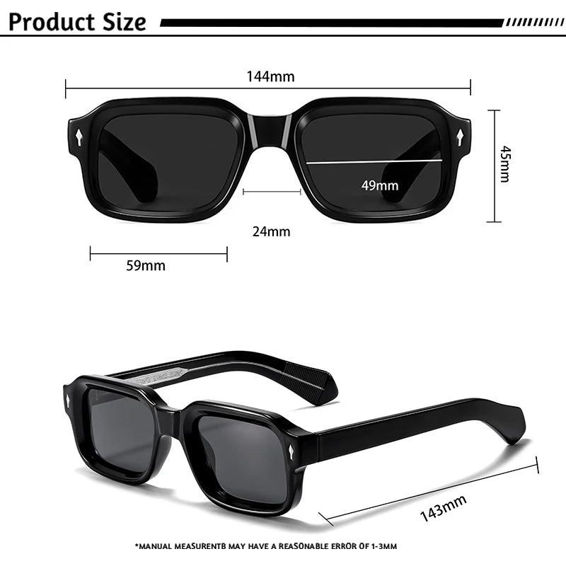 CATERSIDE Fashion Simple Men Sunglasses Roughly Framed Design Sun Glasses Women Outdoor Party Vacation Travel Driving Eyeglasses