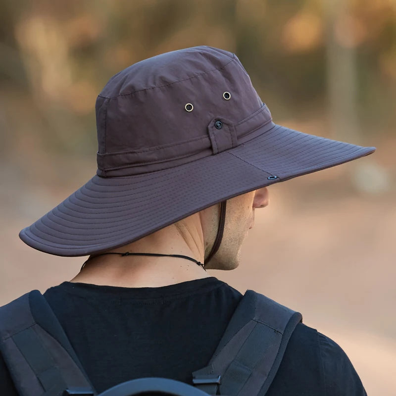 Xinbaoguan 100% Nylon 9206 European and American Summer Outdoor Sunshade Extra Large Eaf Fisherman Hat Men's Mountaineering Hat