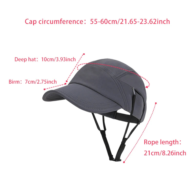 9274-New summer women's outdoor cycling sun hat, women's lightweight breathable baseball cap, windproof drawstring surfing hat
