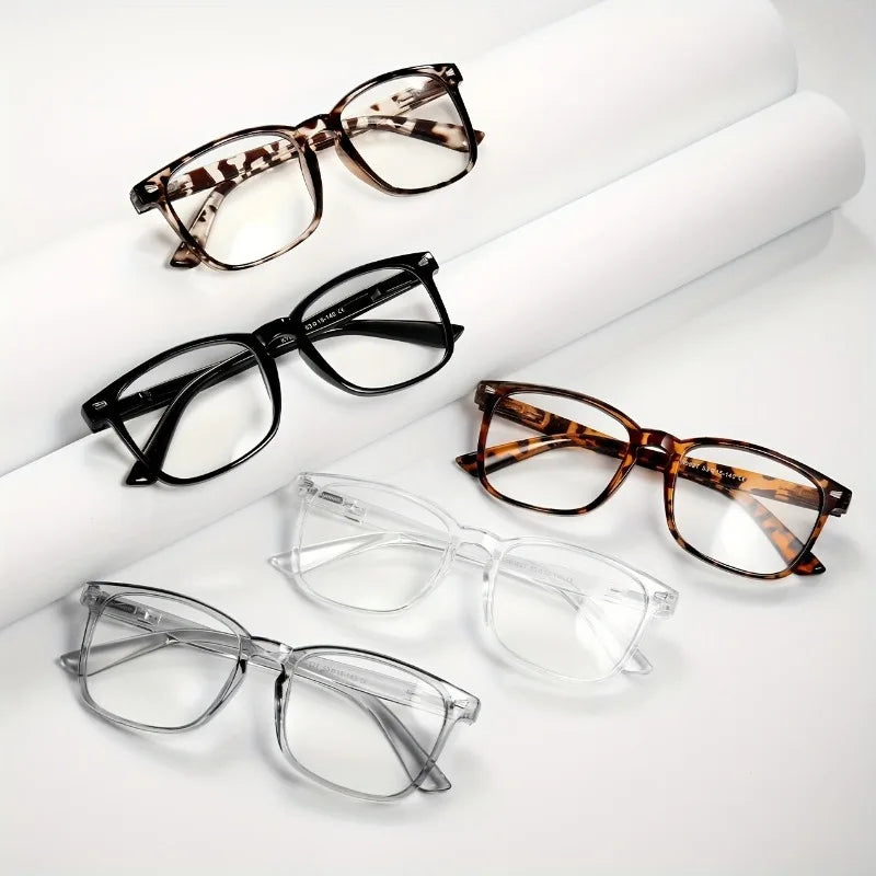 2-piece Set Simple and Versatile Anti Blue Light Glasses for Both Men and Women