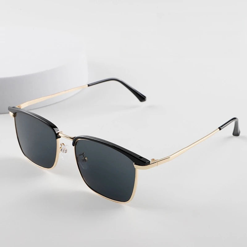 2PCS Retro Punk Eye Glasses Unisex Clear Square Sunglasses Fashion Korean Style Fashion Small Square Sunglasses