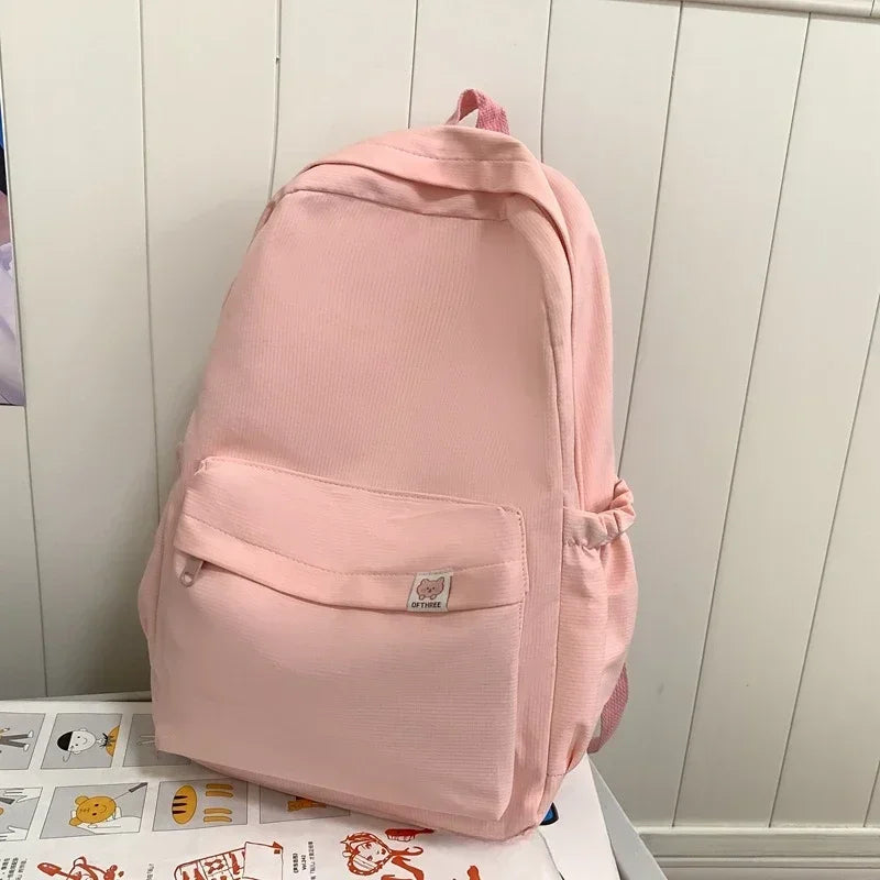 New Waterproof Nylon Women Backpack Female Travel Bag Backpacks Schoolbag for Teenage Girls Solid Color Bookbag Mochila Bookbag