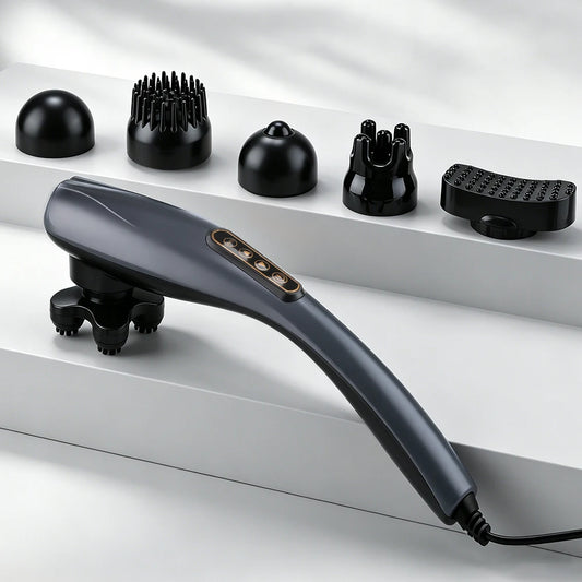 6 in 1 Electric Dolphin Massage Stick Cervical Massager Neck Shoulder Waist Home Massage Hammer Back Multifunctional Whole Body