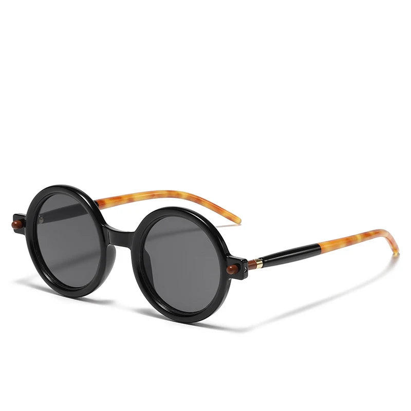 JNPCXI Retro Sunglasses Round Blue Light Glasses Men Vintage Eyeglasses Eyewear Women Trending Rivets Sun Glasses