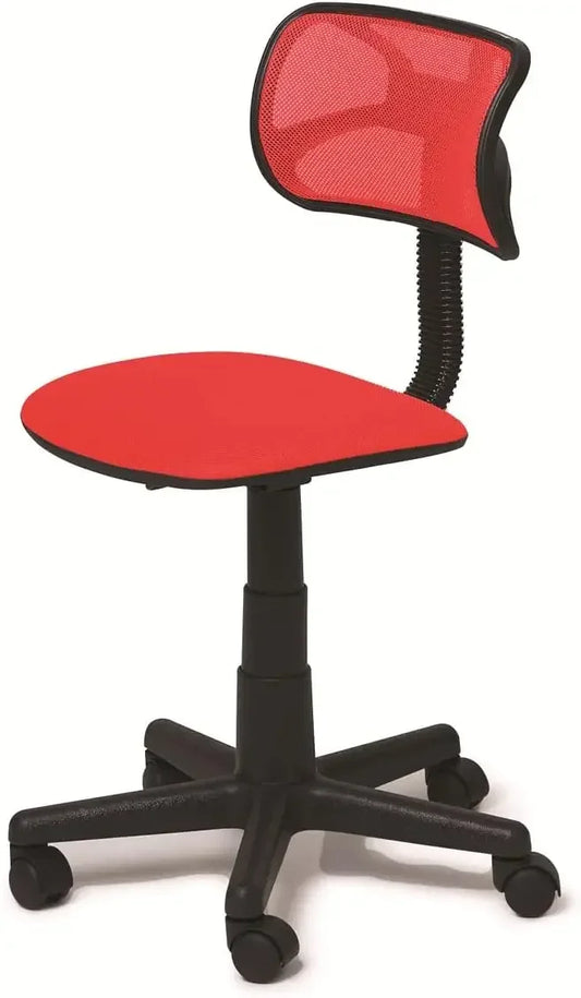 Swivel Mesh Desk Chair, Computer Room Keyboard Desk Table Red 21D x 21W x 33H in