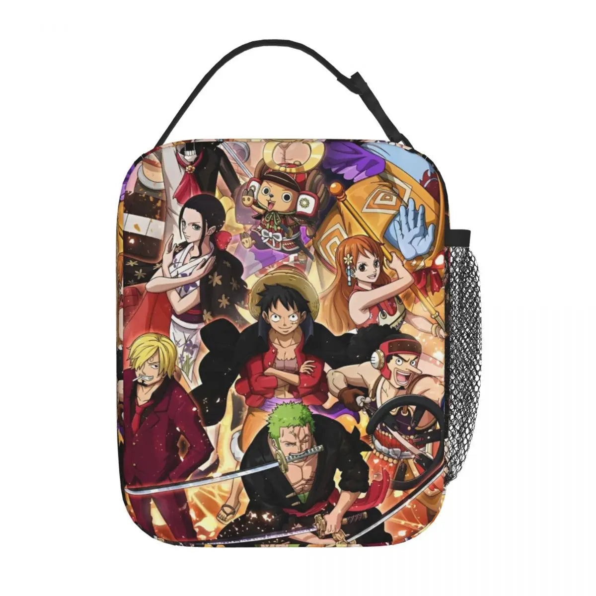 Monkey D. Luffy Anime One Piece Insulated Lunch Bag Leakproof Meal Container Cooler Bag Tote Lunch Box Office Travel Girl Boy