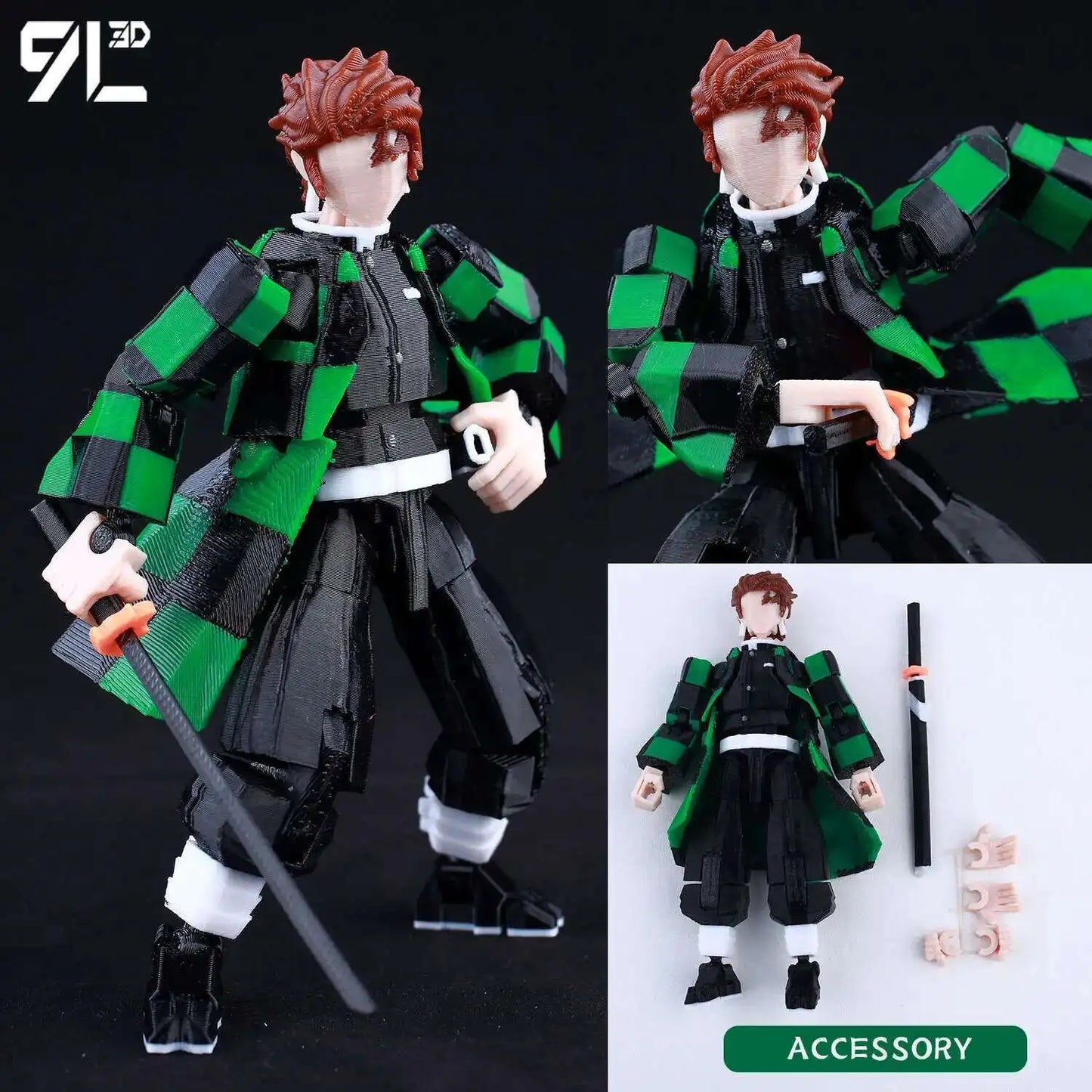 9L 3D Printed Anime Jujutsu Kaisen Sukuna Dummy 13 Shapeshift Action Figures