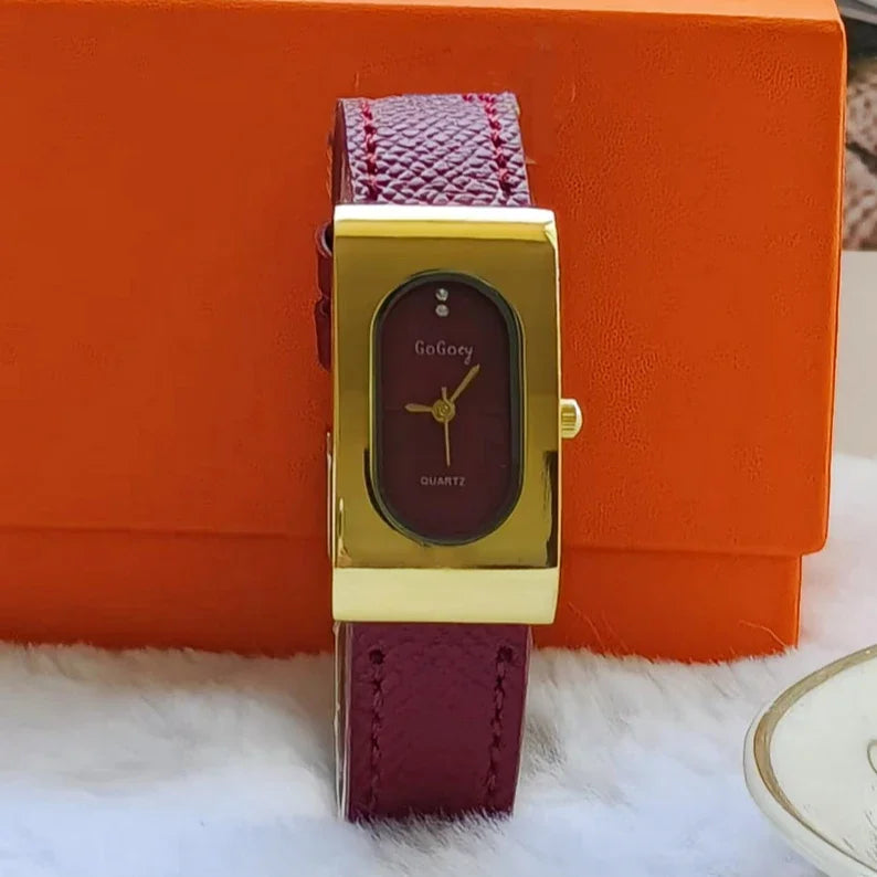 Luxury Ladies Brand Women Watch Fashion Rectangular Dial Quartz Watch Simple Leather Strap Wristwatches Gift Dropshipping