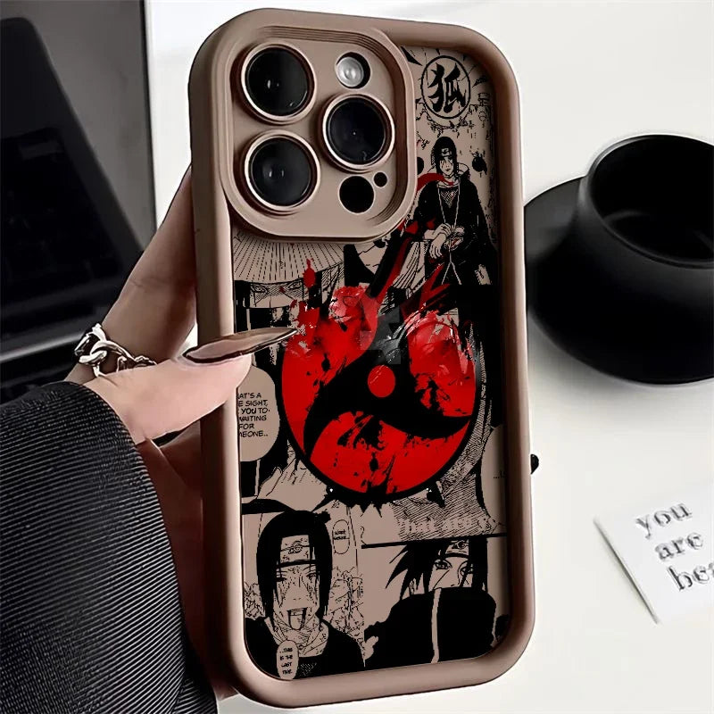 Itachi Apple iPhone 16 15 Pro Max 14 13 12 Mini SE XR XS softshell phone case M4