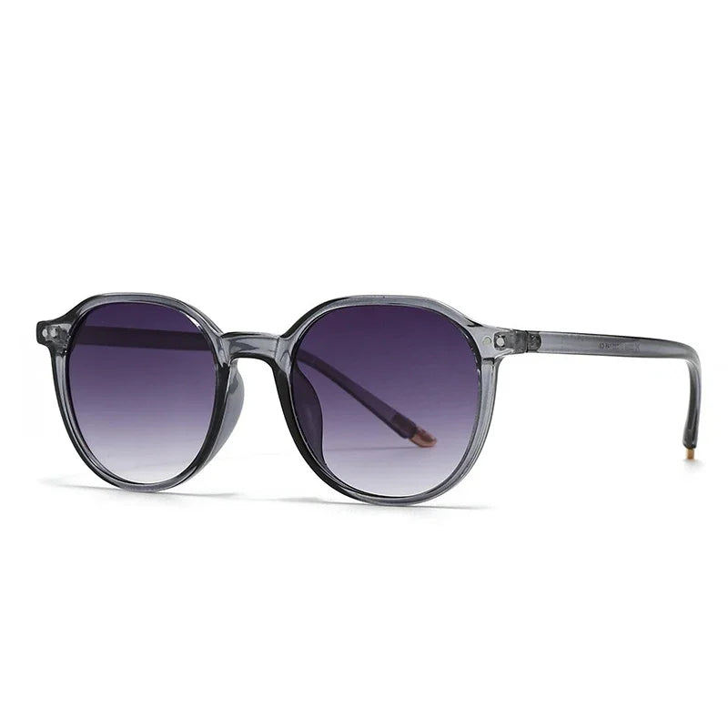 JNPCXI Fashion Round Sunglasses Women Vintage Rivets Punk Men Ins Popular Shades Gradient Sun Glasses UV400