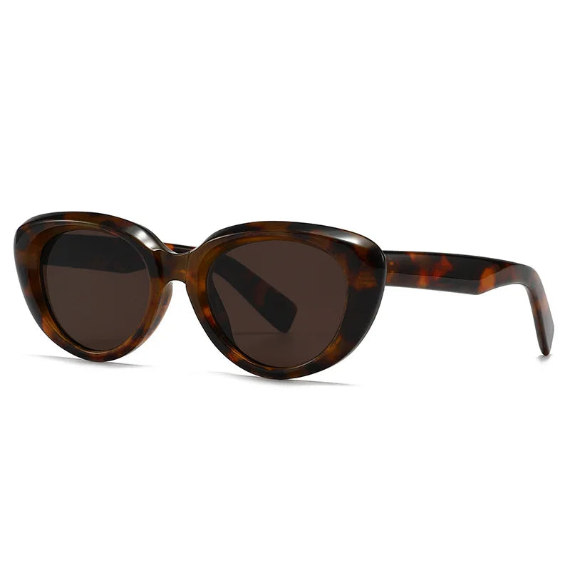 JNPCXI New Vintage Cat Eye Women Sunglasses Fashion Rivets Men Tea Shades UV400 Trending Sun Glasses