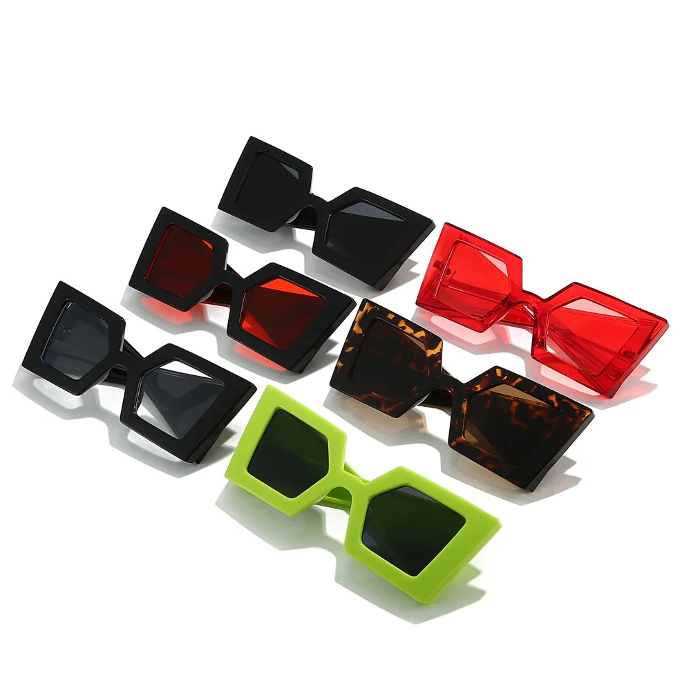 JNPCXI New Y2K Punk Square Sunglasses Women Luxury Big Frame Vintage Sun Glasses For Ladies Fashion Outdoor Shades UV400