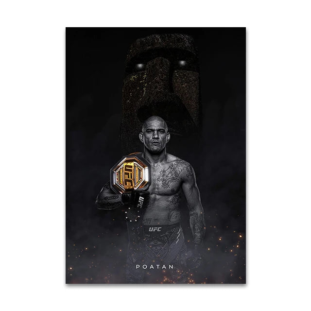 Poatan Chama MMA Fight Champ Star Canvas Wall Art Print Room Decorative Painting