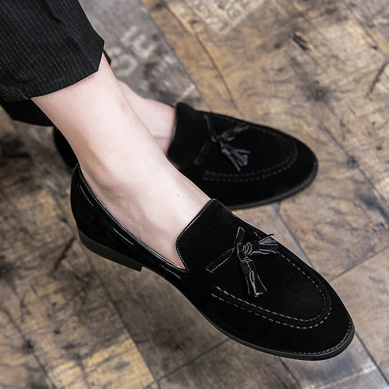 Tassels Casual Business Shoes Men Classic Social Office Loafers Men Large Size 48 Trend Casual Flat Party Loafers Male