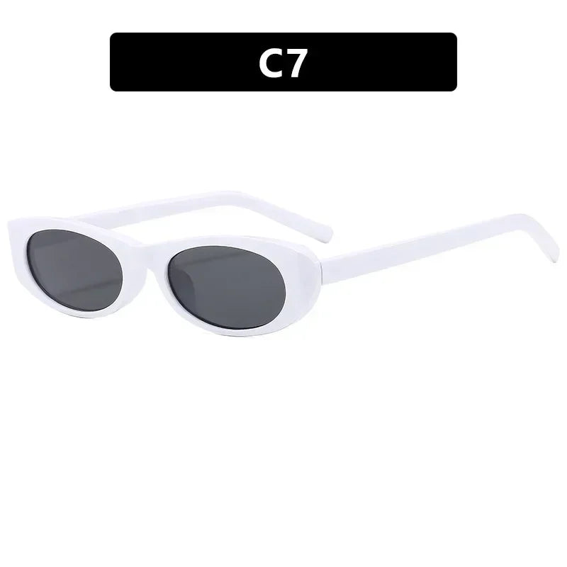 JNPCXI Small Rectangle Oval Sunglasses Women Vintage Brand Designer Shades UV400 Men Trending Punk Sun Glasses