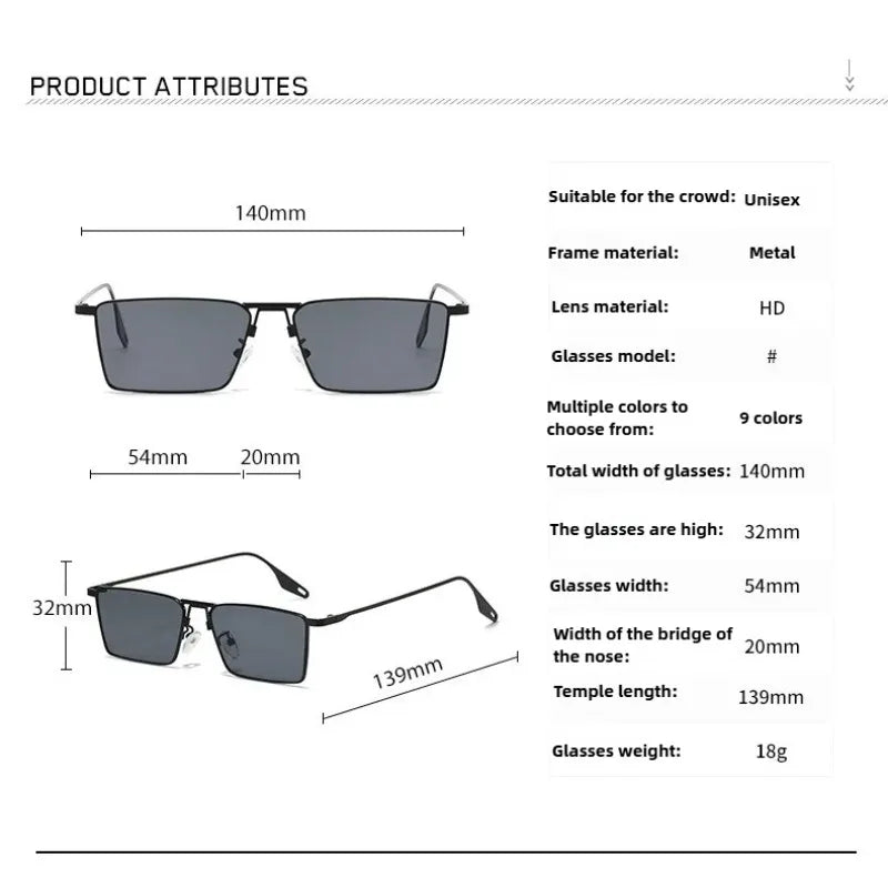 New Niche Small Frame Sunglasses For Men And Women High-Quality Steampunk UV Protection Strong Light Protection For Driving