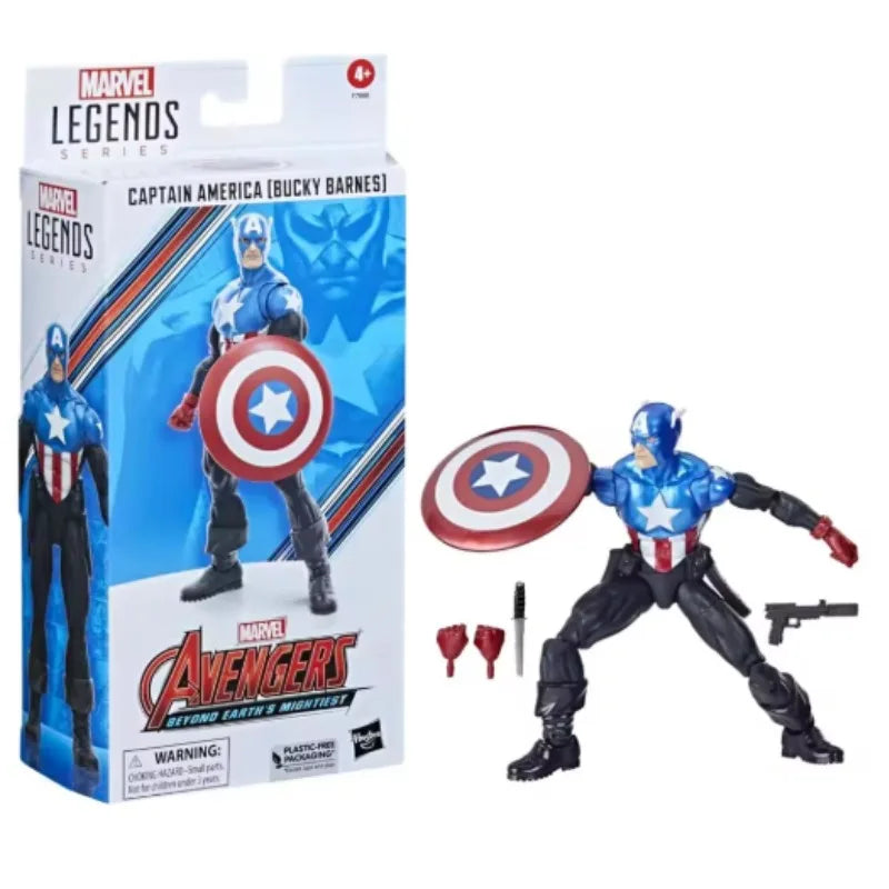 Original Hasbro Marvel The Avengers Beyond Earth's Mightiest Captain America Bucky Barnes  Anime Figure Toy Collection Model